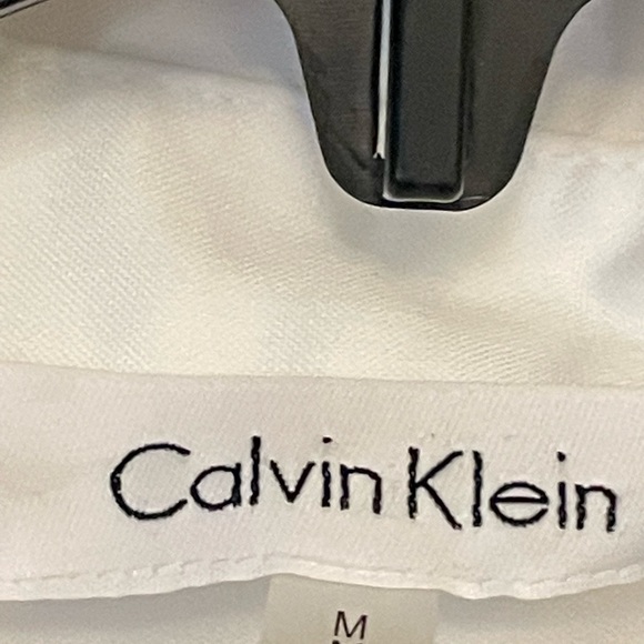 Calvin Klein  white button up white lace floral sleeves blouse - Picture 7 of 9